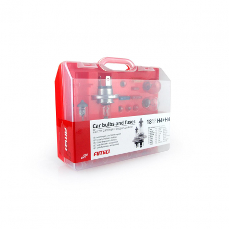 Becuri Halogen - Set rezerva becuri si sigurante 19 buc 2xH4