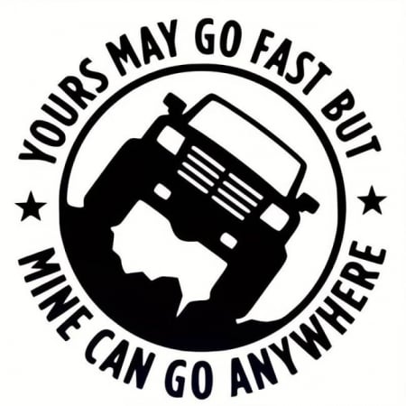 Sticker autoadeziv pentru vehicule Off Road, model "You Can Go Fast", dimensiune 30 x 30 cm, culoare Neagra [1]