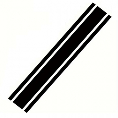 Sticker autoadeziv Tuning, model "Triple Stripes", dimensiune 125 x 22 cm, culoare Rosie [1]