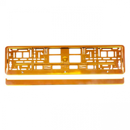 Suport numar inmatriculare din plastic, calitate Premium, culoare ORANGE [1]
