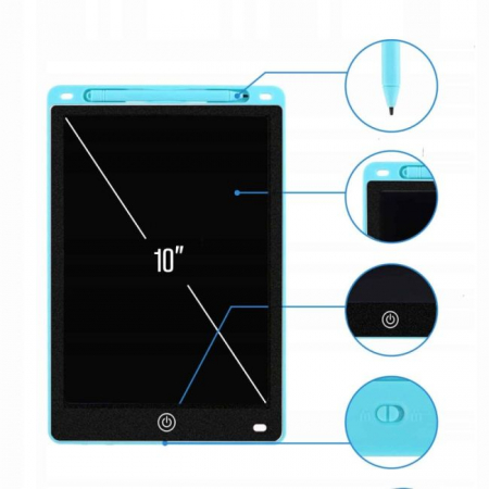 Tableta grafica de 10" pentru copii, culoare Albastra, AVX-WT-RYMT-8.502-BLUE [1]
