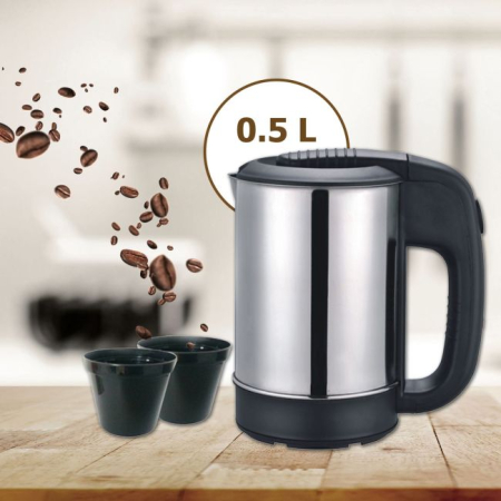 Bucatarie Camion - Termos electric, fierbator auto cu 2 cani, alimentare 12V, putere 250W, volum 500ml