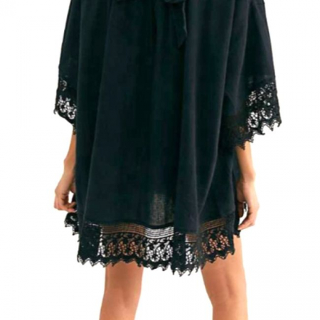 Tunica, Rochie de plaja aerisita, ușoara și delicata, culoare Neagra, dimensiune Universala [1]