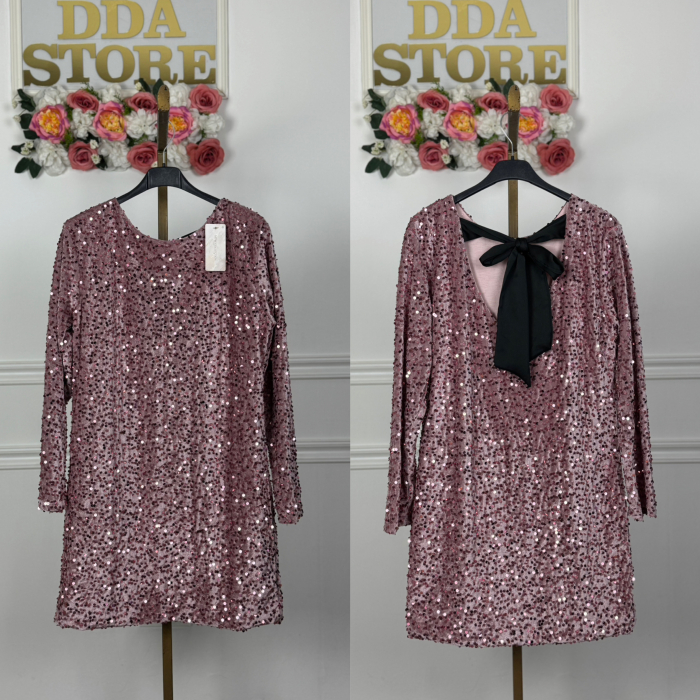 Rochie Elsa cu paiete - Rose [1]