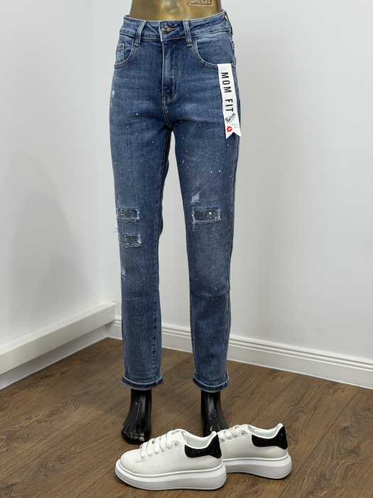 Blugi Elastici Mom-fit [6]