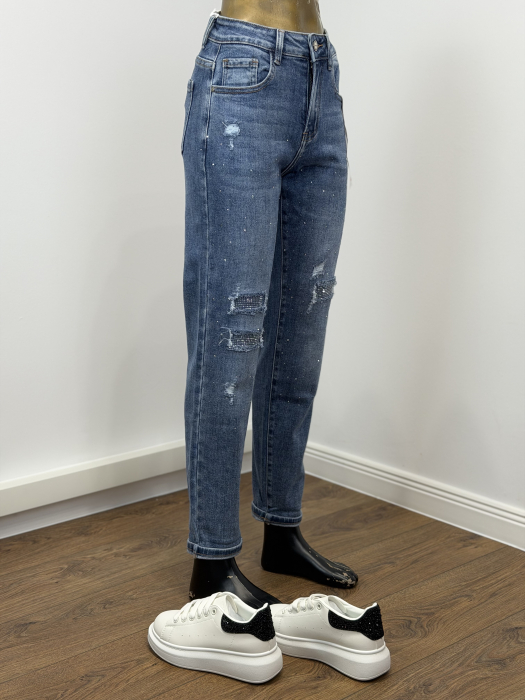 Blugi Elastici Mom-fit [3]
