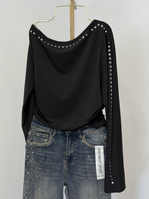 Bluza din licra- negru [3]