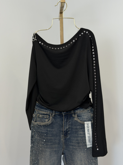 Bluza din licra- negru [2]