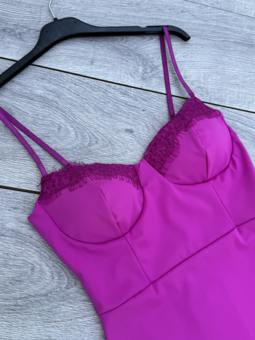 Body Damă cu Dantelă Magenta [2]