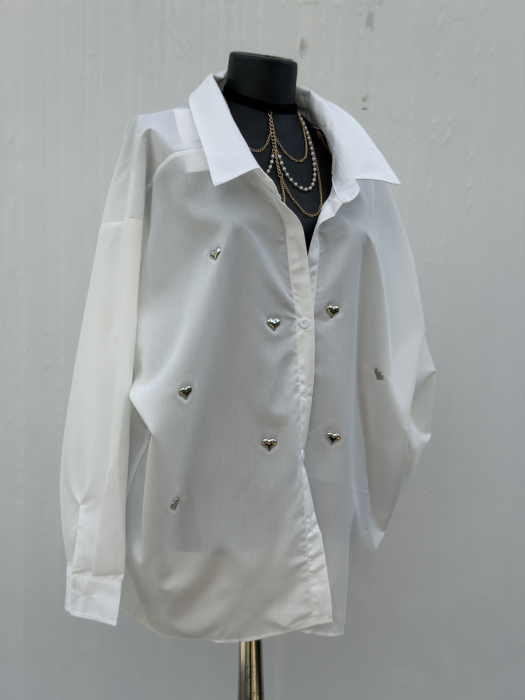 Camasa Dama cu inimioare aplicate [2]