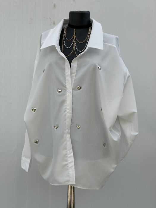 Camasa Dama cu inimioare aplicate [3]