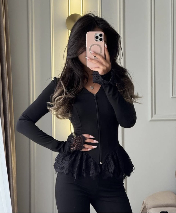 Compleu cu Dantelă-negru [2]