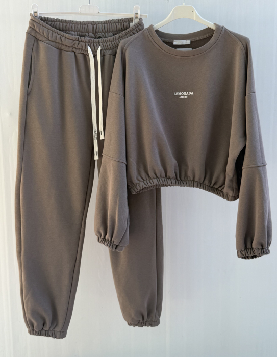 Compleu din bumbac Lemonada Atelier Grey - [5]