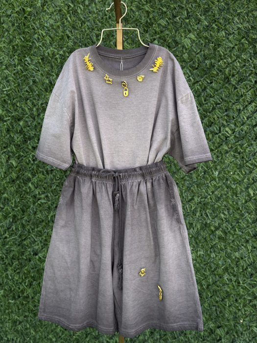 Compleu din bumbac premium Grey [4]