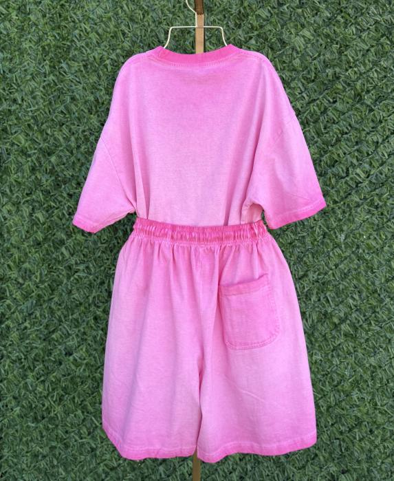 Compleu din bumbac premium roz [3]