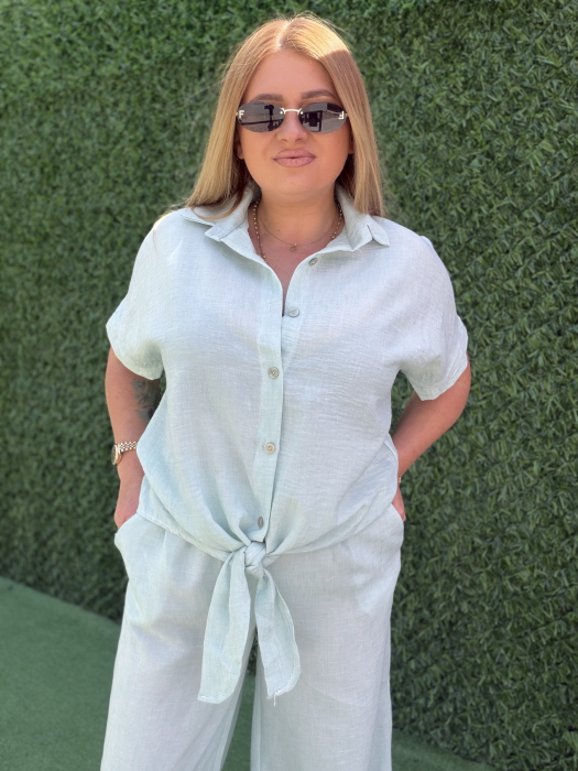 Compleu Sergio din vâscoză verde [5]