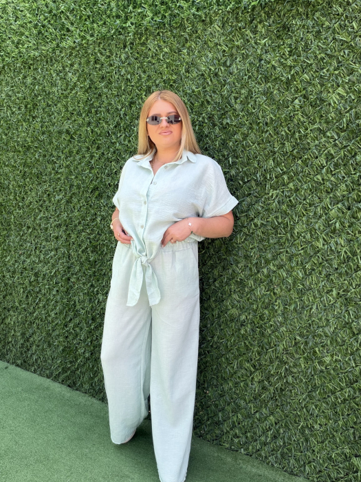 Compleu Sergio din vâscoză verde [3]