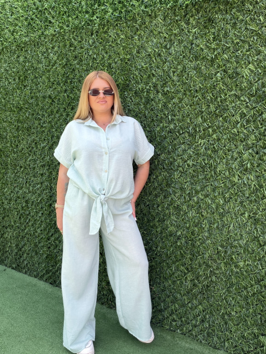 Compleu Sergio din vâscoză verde [4]