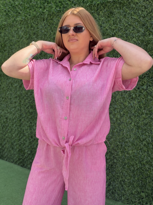 Compleu Sergio din vâscoză roz [3]