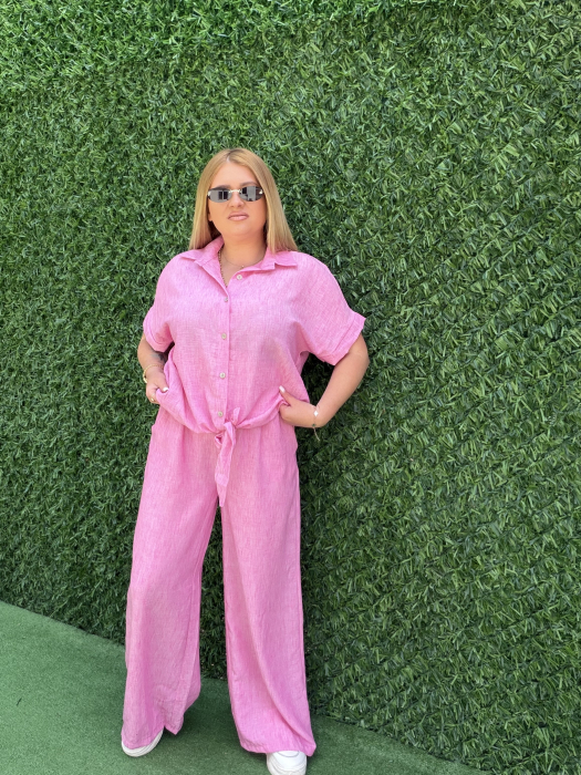 Compleu Sergio din vâscoză roz [5]