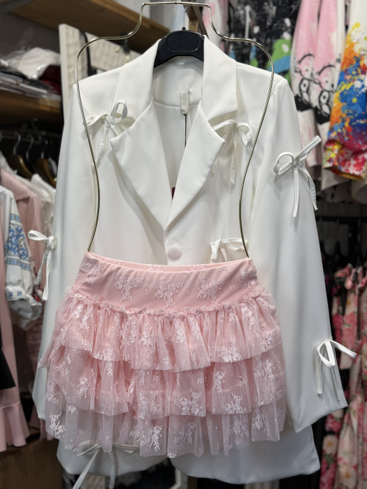 Fustă cu pantalon pe dedesubt din Dantelă-Rose [2]