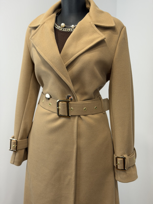 Palton Tailor-  Bej- [3]