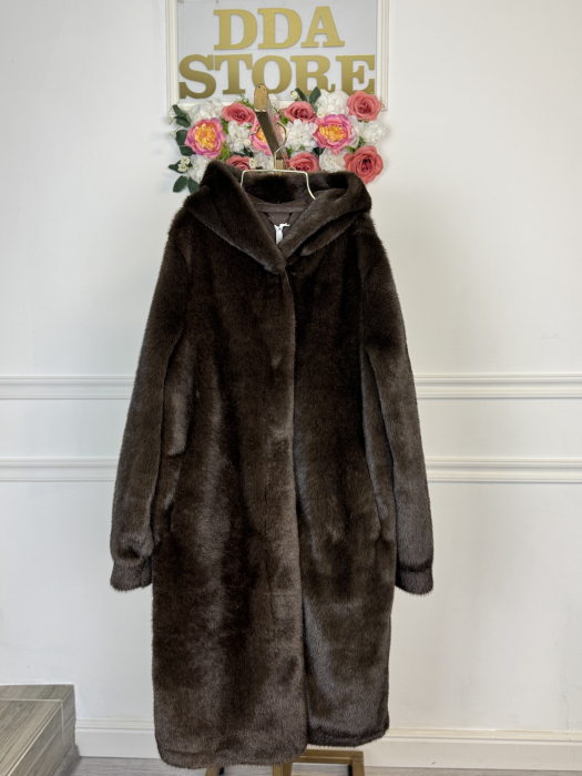 Palton Teddy Mocha faux fur [3]