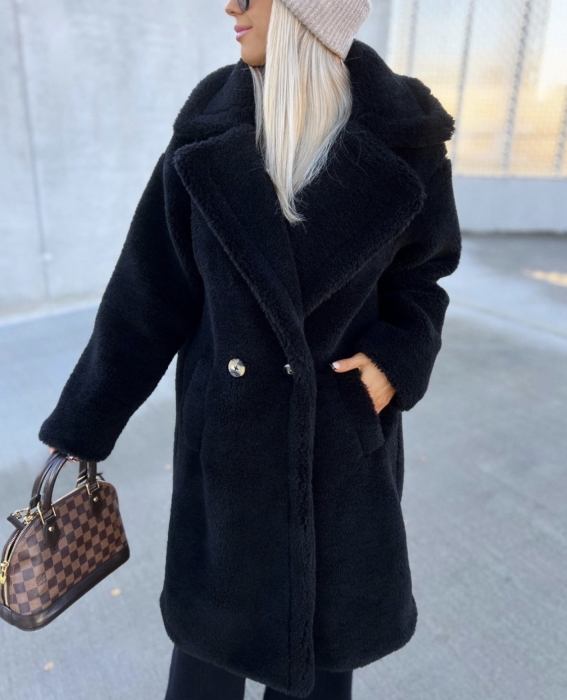 Palton Teddy - negru [1]