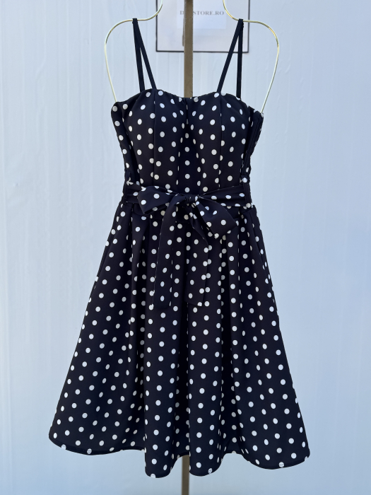 Rochie Parisian Dots - Negru [3]