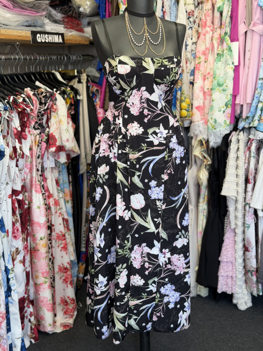 Rochie Carol floral negru [3]