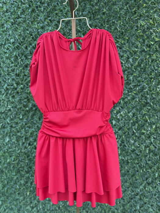 Rochie din Lycra rosu [3]