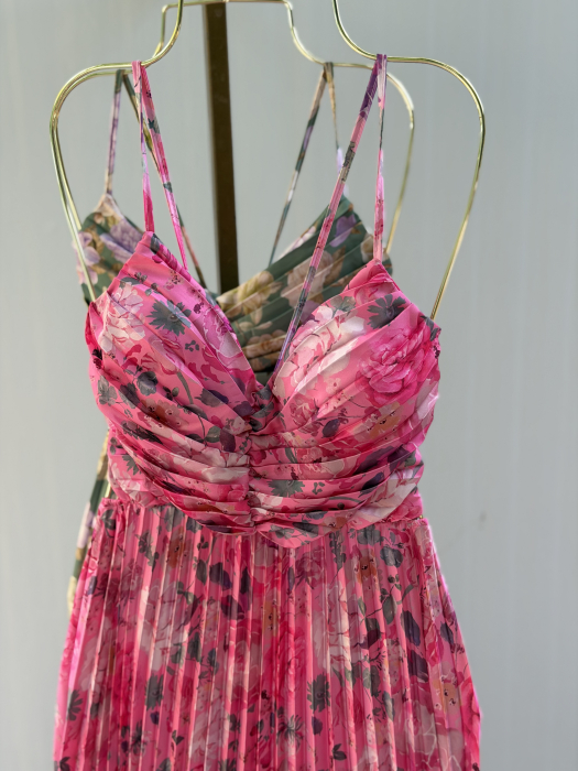 Rochie Dominicana plisată Roz [3]