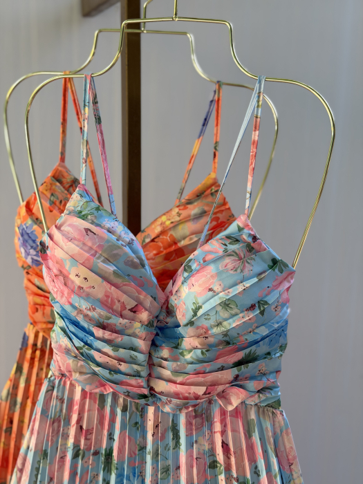 Rochie Dominicana plisată -blue [4]