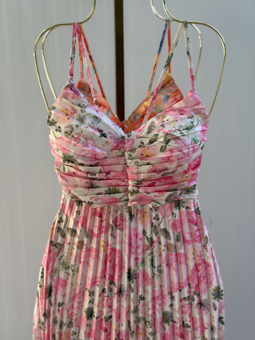 Rochie Dominicana plisată -rose [3]