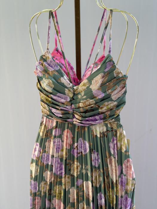 Rochie Dominicana plisată -kaki [2]