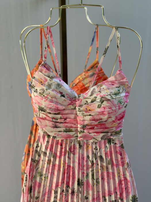 Rochie Dominicana plisată -rose [5]