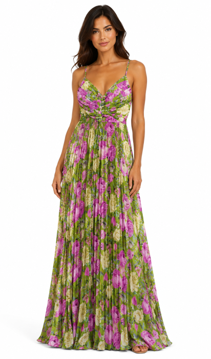 Rochie Dominicana plisată -verde [2]