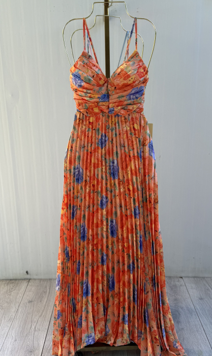 Rochie Dominicana plisată -orange [5]