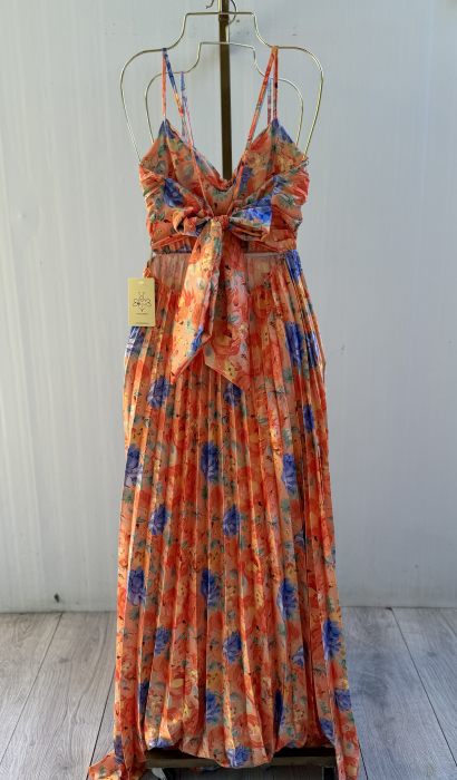Rochie Dominicana plisată -orange [3]