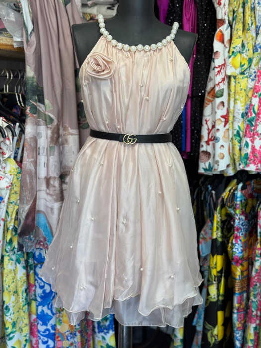 Rochie Eleganta din Sifon cu Perle [3]