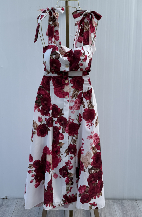 Rochie Miray trandafiri rosu [2]