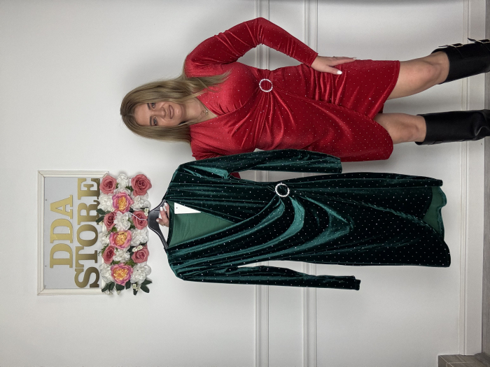 Rochie Kriss- catifea Verde [2]