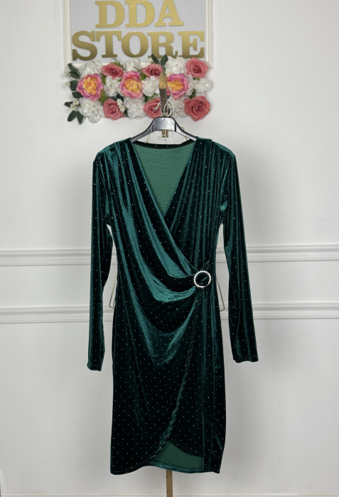 Rochie Kriss- catifea Verde [1]