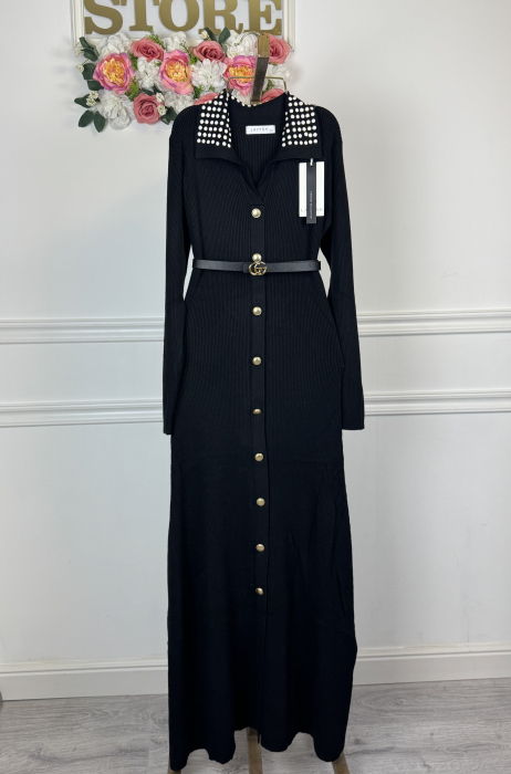 Rochie Lunga din Tricot premium- Negru [4]