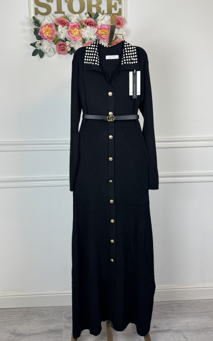 Rochie Lunga din Tricot premium- Negru [1]