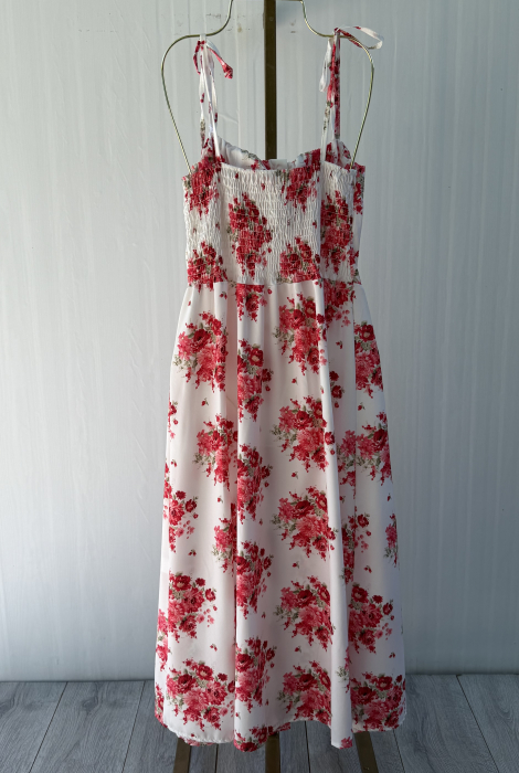 Rochie Mauri Flori roșu [2]