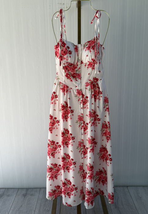 Rochie Mauri Flori roșu [3]
