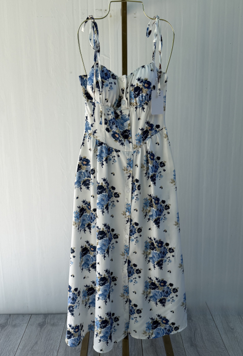 Rochie Mauri Flori bleo [3]