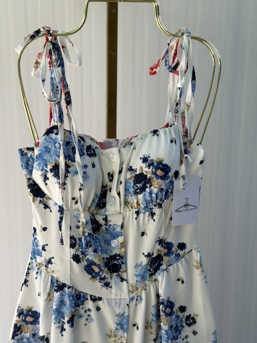 Rochie Mauri Flori bleo [4]