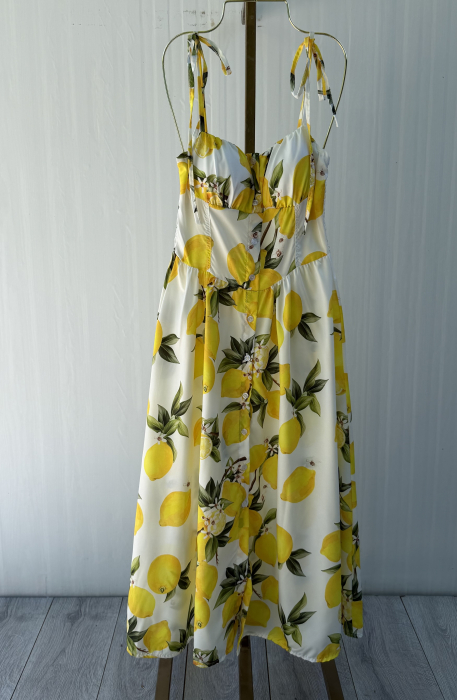 Rochie Mauri Lămâie Alb [3]